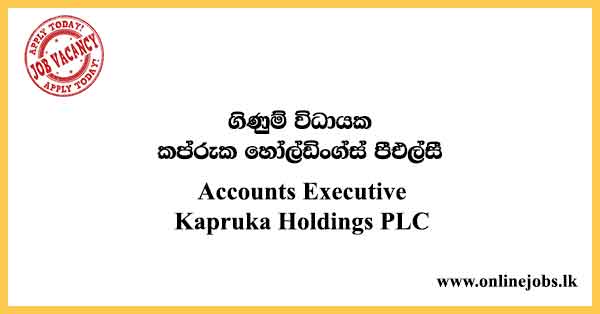 Accounts Executive - Kapruka Job Vacancies 2023