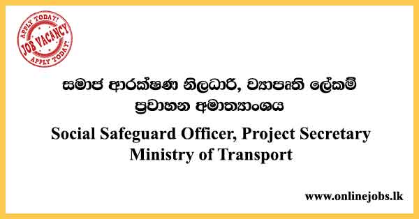 Social Safeguard Officer, Project Secretary - Ministry of Transport